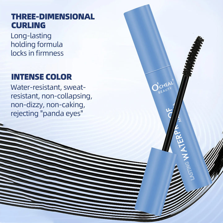 O‘CHEAL Waterproof Matte Mascara Lengthens 4D Curling Mascara Long Lasting Eyelashes Black Fiber Mascara Eye Cosmetic Makeup
