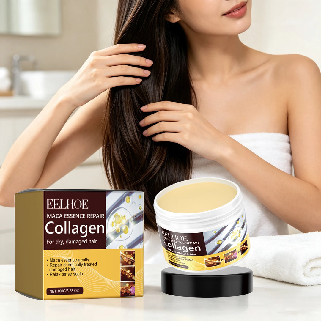 EELHOE Collagen Hair Mask Reduce Dryness Nourishing Repair Damaged Hair Restore Hair Shine Anti-frizzing Smooth Hair Care Mask