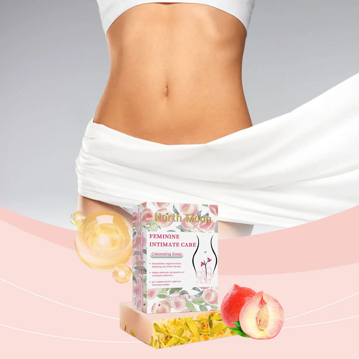North Moon 100g Cleansing Body Yoni Soap PH Balance Moisturizing Female Wash Private Parts Hygiene Remove Odor Itch Relieve Soap