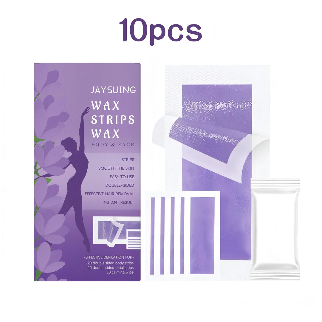 Jaysuing 1set Hair Removal Wax Strips Painless Body Thigh Armpit Depilatory Nourish Smooth Skin Refreshing Depilatory Wax Strips