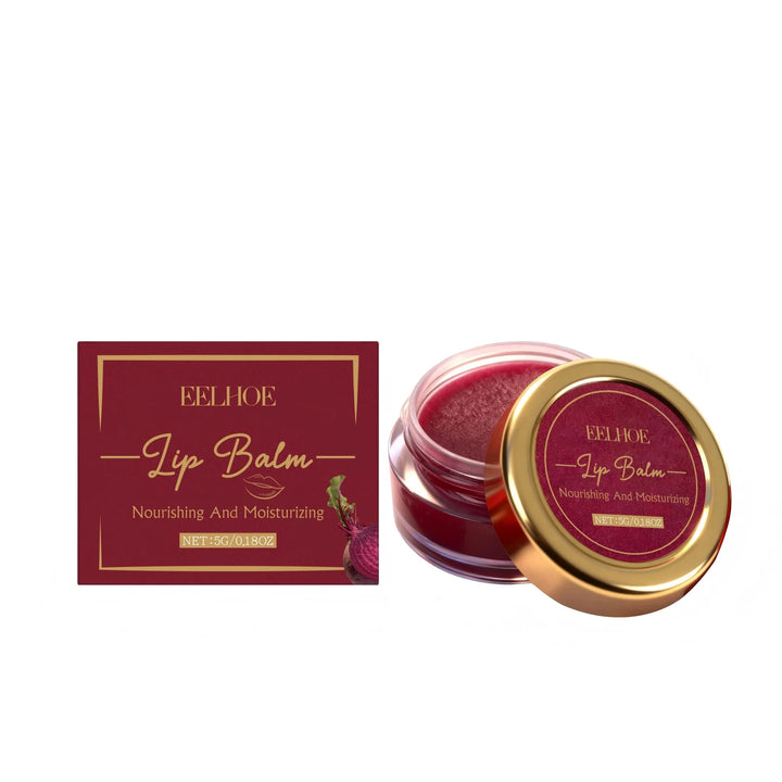 EELHOE Beetroot Red Tinted Lip Balm for Chapped Lips Smooth Skin Barrier Repair Anti Crack Shea Butter Moisturizing Lip Balm 5g
