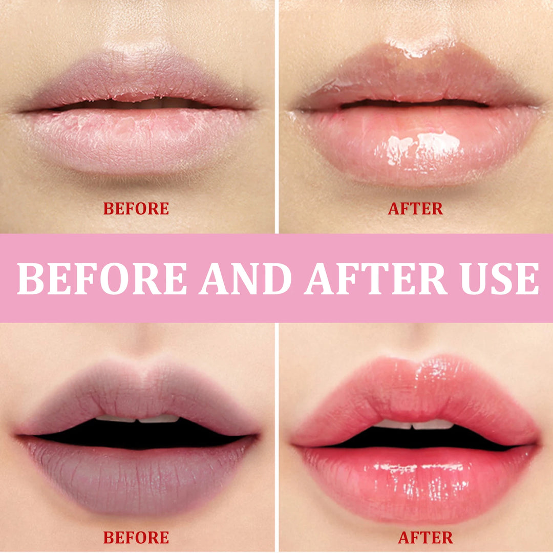 JAYSUING Sugar Lip Balm Fruite Fragrance Moisturizing Lip Gloss Mask Base Makeup Fades Lips Lines Anti-Cracking Care Lip Scrub