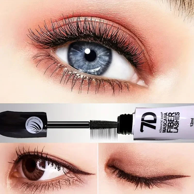 1/2/3PCS 7D Fiber Mascara Set Waterproof Durable Curling Mascara Sweatproof Anti-smudge Slimming Base Mascara for all skin types