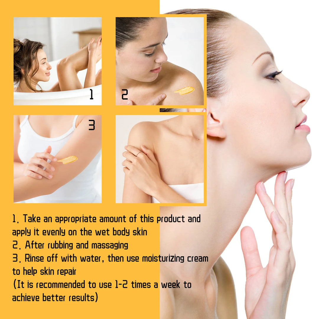 Vitamin E Turmeric Brightening Scrub Fade Melanin Skin Exfoliation Treatment Skin Glowing Restore Skin Hydration Skincare 100g