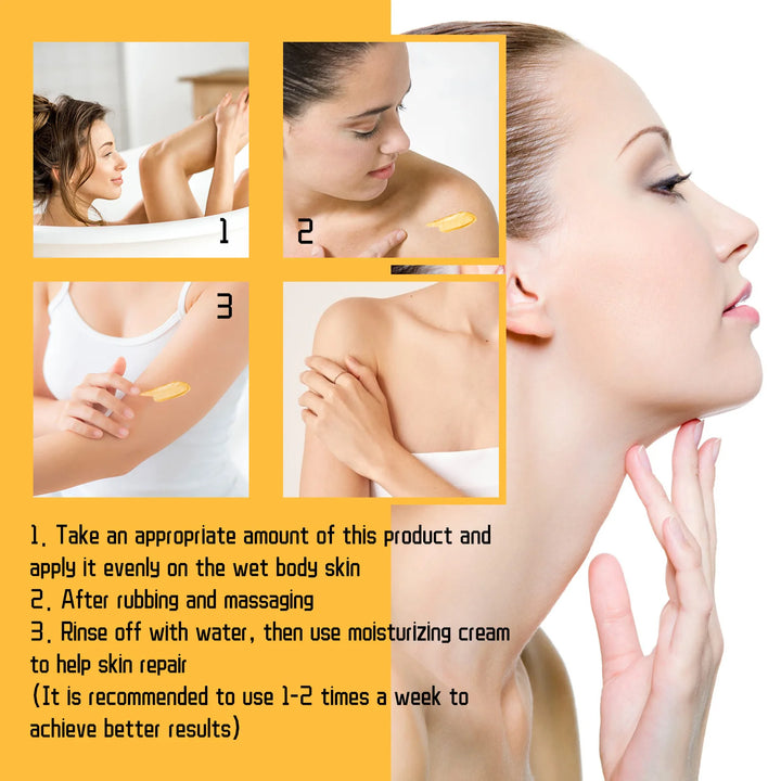 Vitamin E Turmeric Brightening Scrub Fade Melanin Skin Exfoliation Treatment Skin Glowing Restore Skin Hydration Skincare 100g