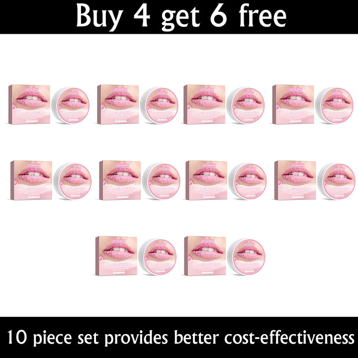 JAYSUING Sugar Lip Balm Fruite Fragrance Moisturizing Lip Gloss Mask Base Makeup Fades Lips Lines Anti-Cracking Care Lip Scrub