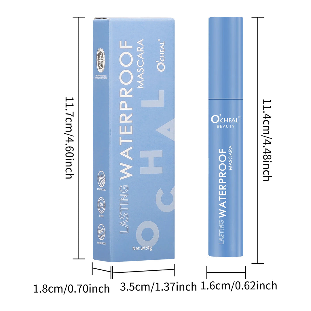O‘CHEAL Waterproof Matte Mascara Lengthens 4D Curling Mascara Long Lasting Eyelashes Black Fiber Mascara Eye Cosmetic Makeup