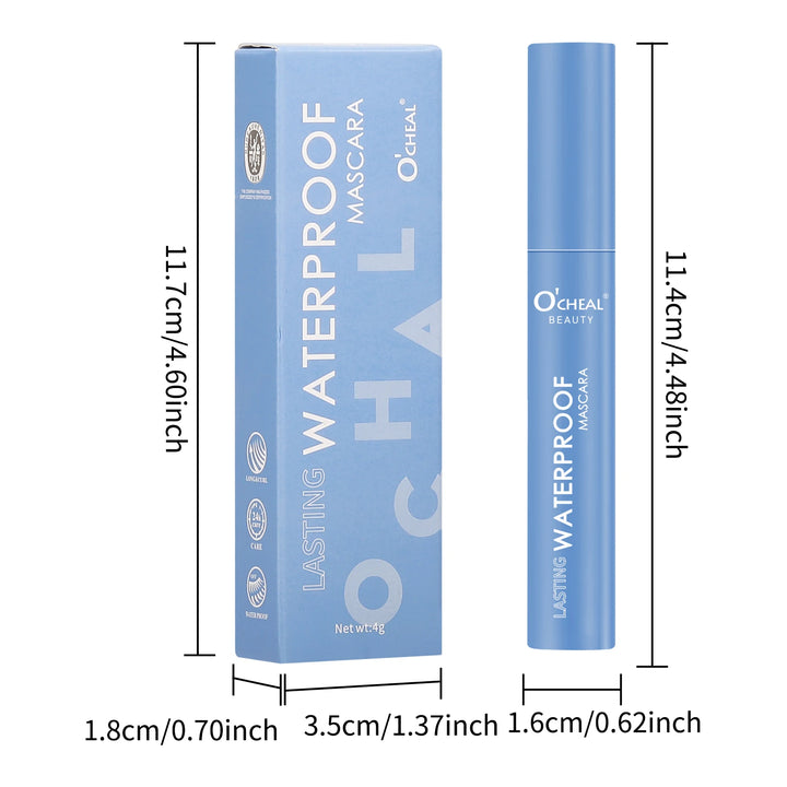 O‘CHEAL Waterproof Matte Mascara Lengthens 4D Curling Mascara Long Lasting Eyelashes Black Fiber Mascara Eye Cosmetic Makeup