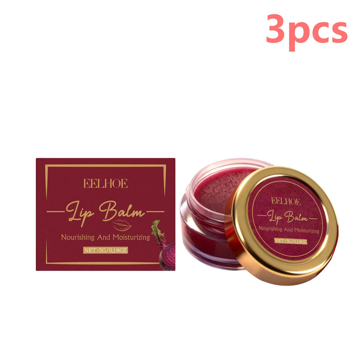 EELHOE Beetroot Red Tinted Lip Balm for Chapped Lips Smooth Skin Barrier Repair Anti Crack Shea Butter Moisturizing Lip Balm 5g