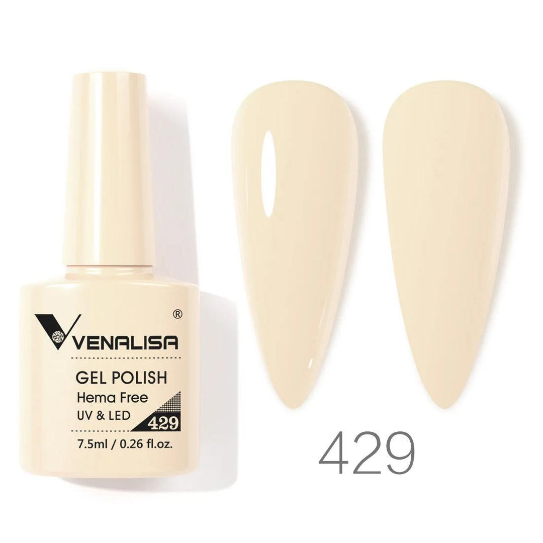 VENALISA 7.5ml Nail Gel Polish VIP4 HEMA Free Semi Permanent Soak off UV LED Nail Gel Varnish Full Coverage Nail Gel Lacquer