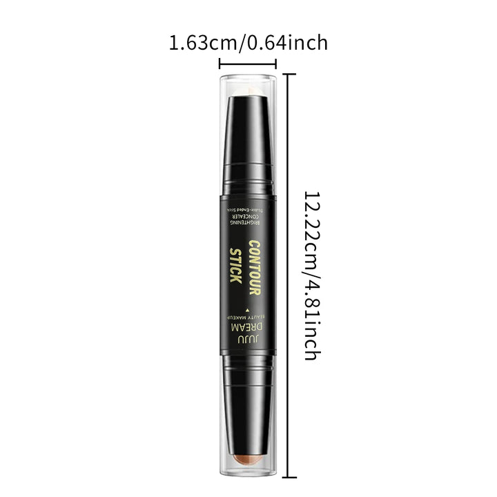 Dual-ended contour stick, facial foundation, concealer, long-lasting dark circles, correcting contour concealer, makeup