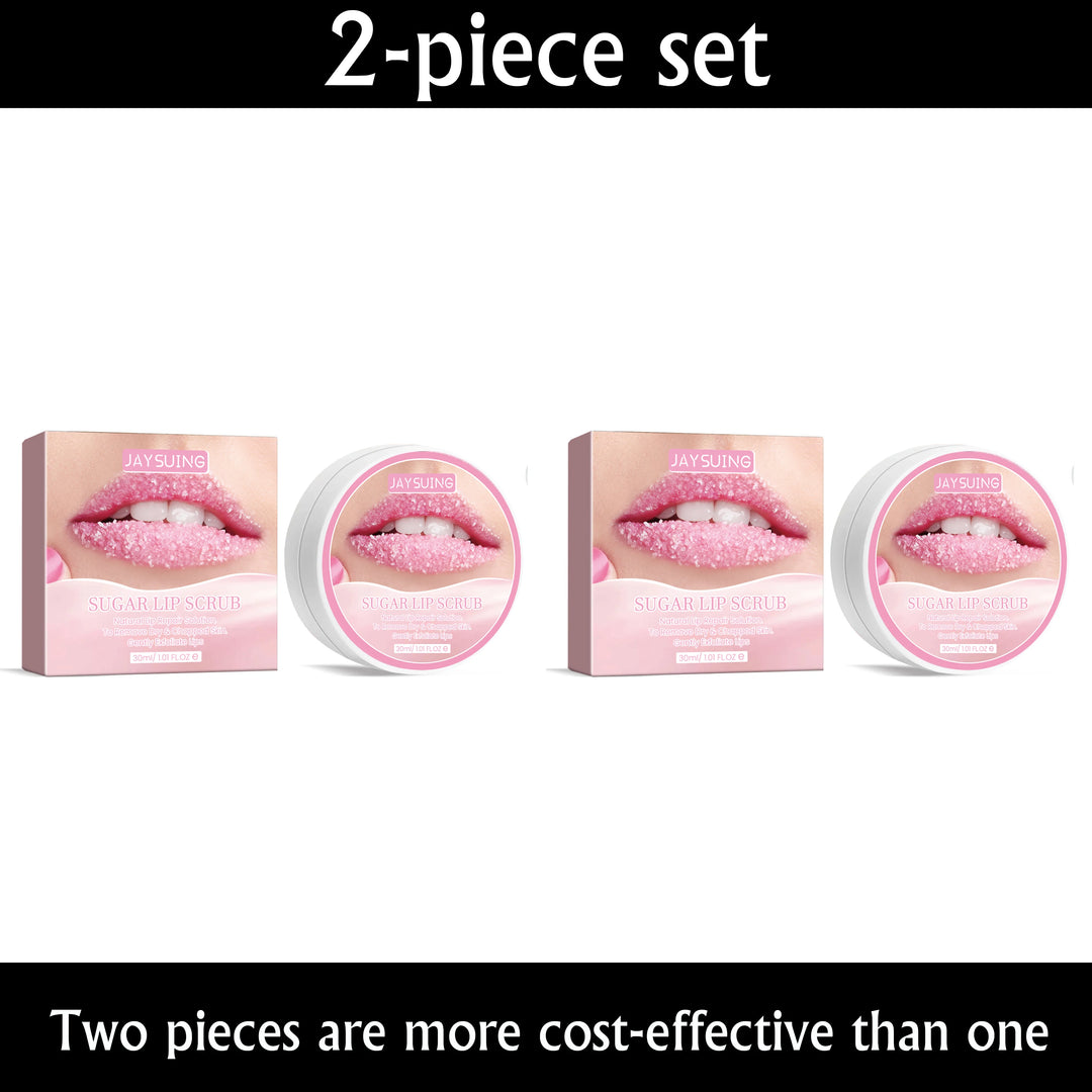 JAYSUING Sugar Lip Balm Fruite Fragrance Moisturizing Lip Gloss Mask Base Makeup Fades Lips Lines Anti-Cracking Care Lip Scrub