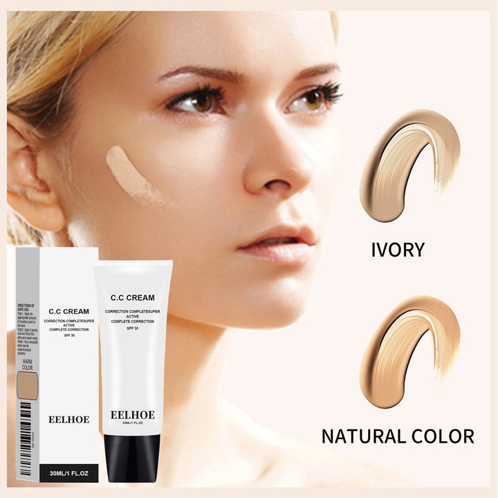 Eelhoe Makeup Base Cc Cream Foundation Waterproof Lasting Moisturizing Concealer Lighting Skin Brighten Matte Face Primer Cream