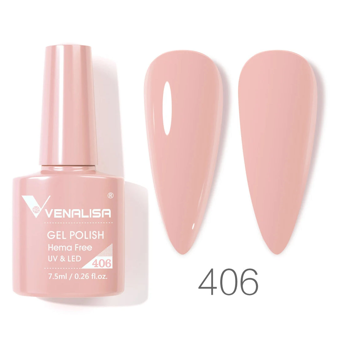 VENALISA 7.5ml Nail Gel Polish VIP4 HEMA Free Semi Permanent Soak off UV LED Nail Gel Varnish Full Coverage Nail Gel Lacquer