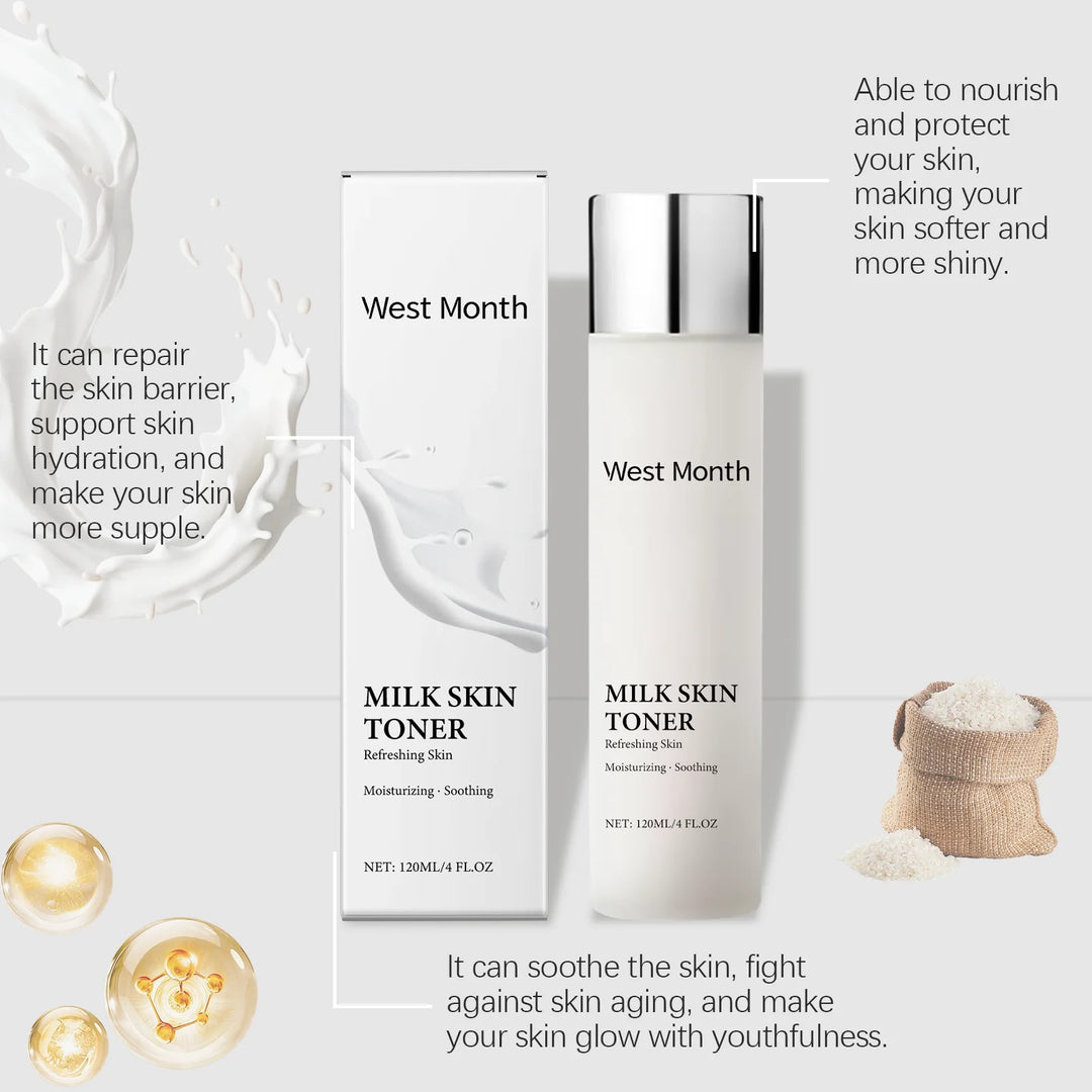West&Month 120ml Nicotinamide Facial Toner Deep Moisturizing Nourish Care Repair Skin Barriers Oil Control Soothing Face Toner
