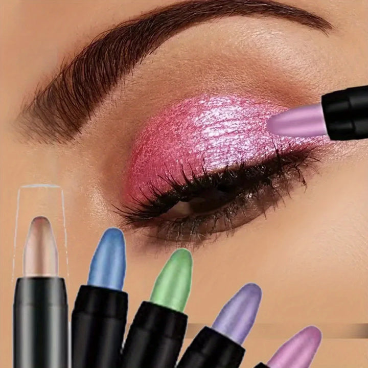 Waterproof Long-Lasting Highlighter Eyeshadow Stick with Rainbow Shimmer Effect | Long-Lasting, Rich Eye Makeup