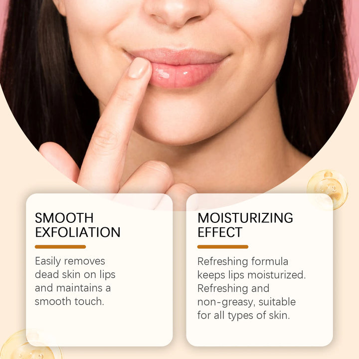 Ouhoe 50g Turmeric Lip Scrub Moisturizing Clean Dead Skin Exfoliating Plumping Lip Improve Dry Anti Crack Nourishing Lip Scrub