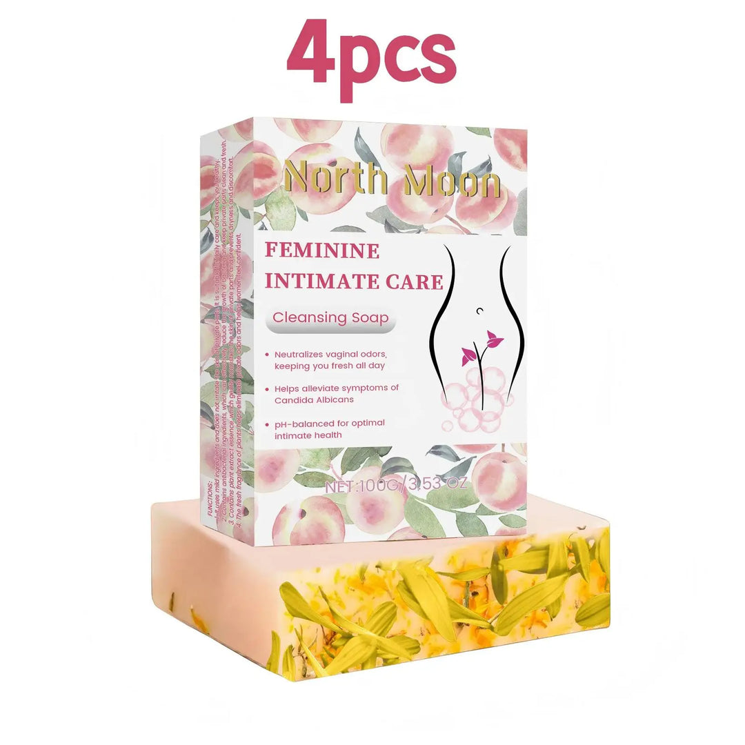 North Moon 100g Cleansing Body Yoni Soap PH Balance Moisturizing Female Wash Private Parts Hygiene Remove Odor Itch Relieve Soap