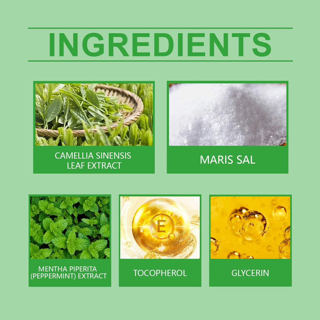 100g Eelhoe Green Tea Sea Salt Body Scrub Exfoliate Skin Unclogs Pores Deep Cleansing Intense Hydration Reveals Smooth Skin Care