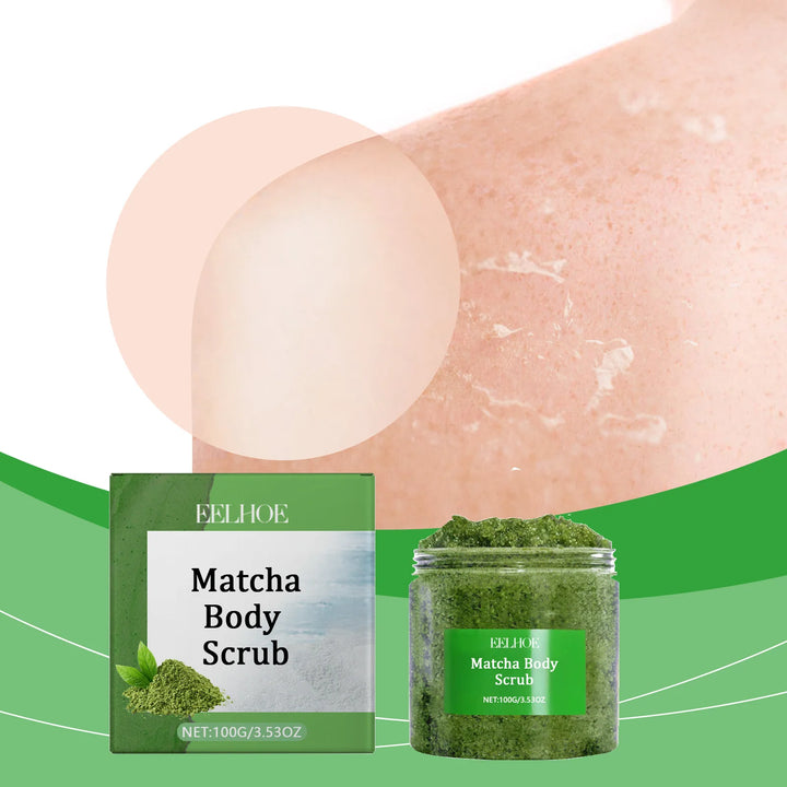 100g Eelhoe Green Tea Sea Salt Body Scrub Exfoliate Skin Unclogs Pores Deep Cleansing Intense Hydration Reveals Smooth Skin Care