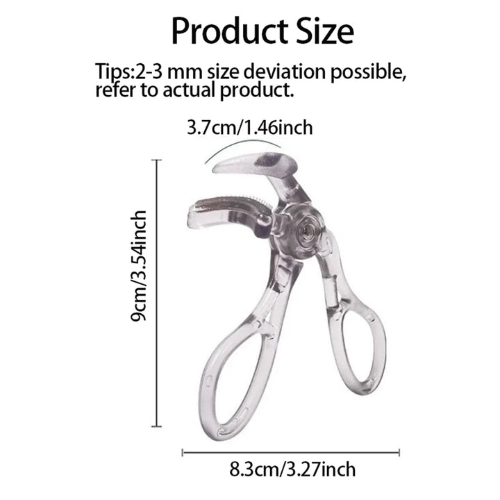 Dual-Type Eyelash Curler with Comb – Wide & Partial Clip Options, Waterproof, Long-Lasting, Natural Curl, Unisex Certified
