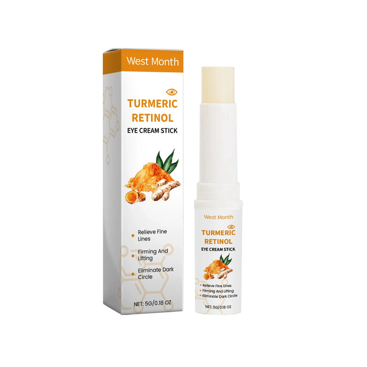 West Month 5g Turmeric Retinol Remove Dark Circles Eye Cream Stick  Anti Eye Bags Puffiness Brightener Moisturizing Eye Cream