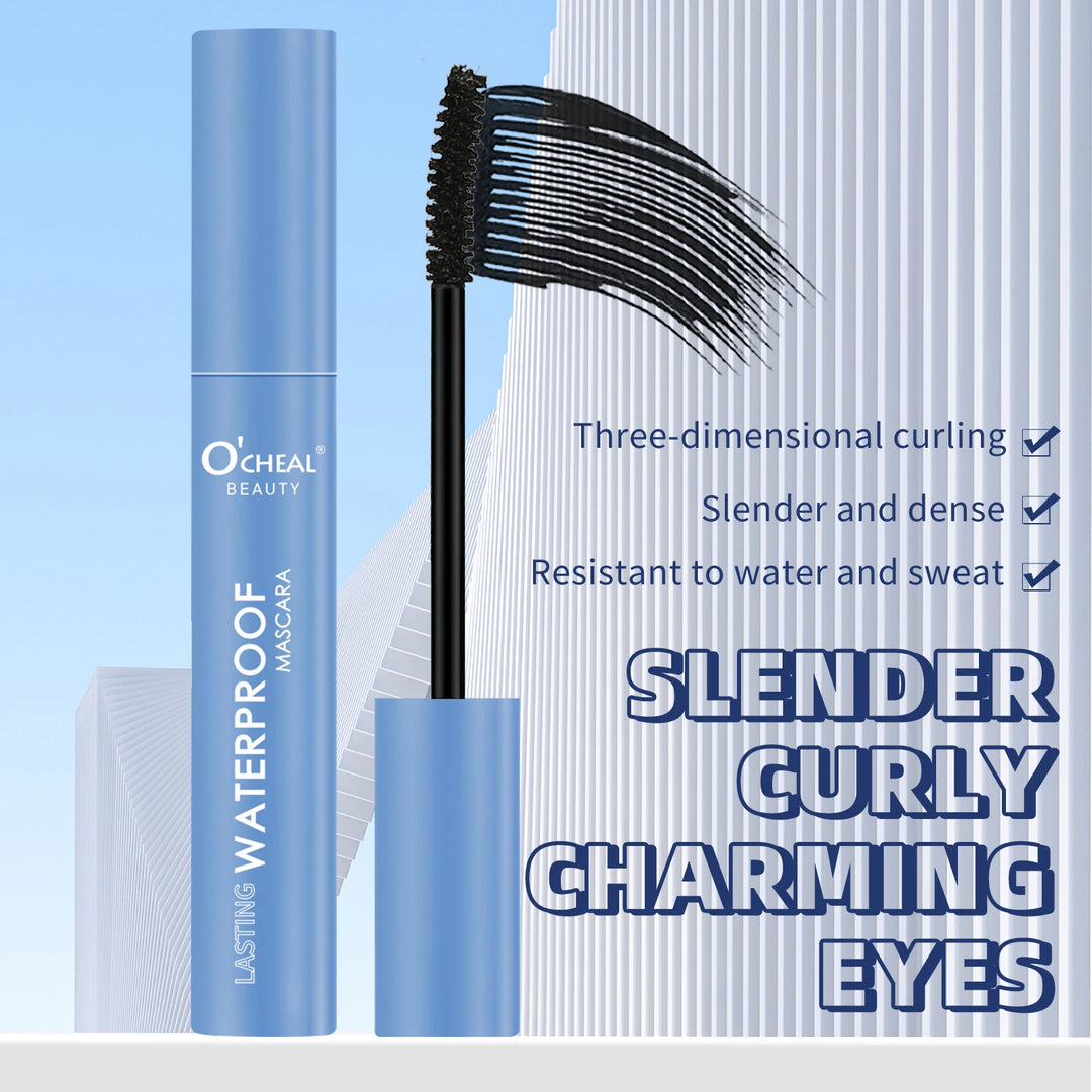 O‘CHEAL Waterproof Matte Mascara Lengthens 4D Curling Mascara Long Lasting Eyelashes Black Fiber Mascara Eye Cosmetic Makeup