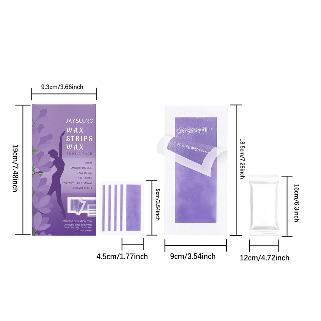 Jaysuing 1set Hair Removal Wax Strips Painless Body Thigh Armpit Depilatory Nourish Smooth Skin Refreshing Depilatory Wax Strips