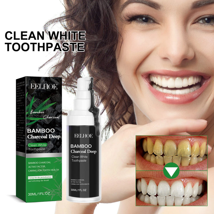 Eelhoe Charcoal Face Mask Nose Strips Toothpaste Blackhead Remover Clean Pores Teeth Whiten Oil Control  Face Teeth Clean Series