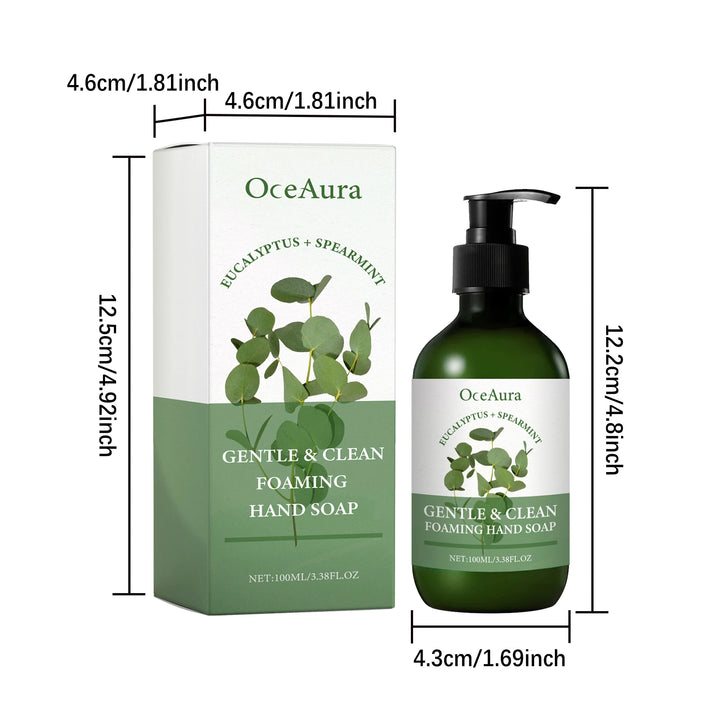 Oceaura Mint Foaming Hand Soap Liquid Lasting Fragrance Gentle Cleaning Dirt Keep Moisturizing Smoothing Skin Hand Wash Liquid