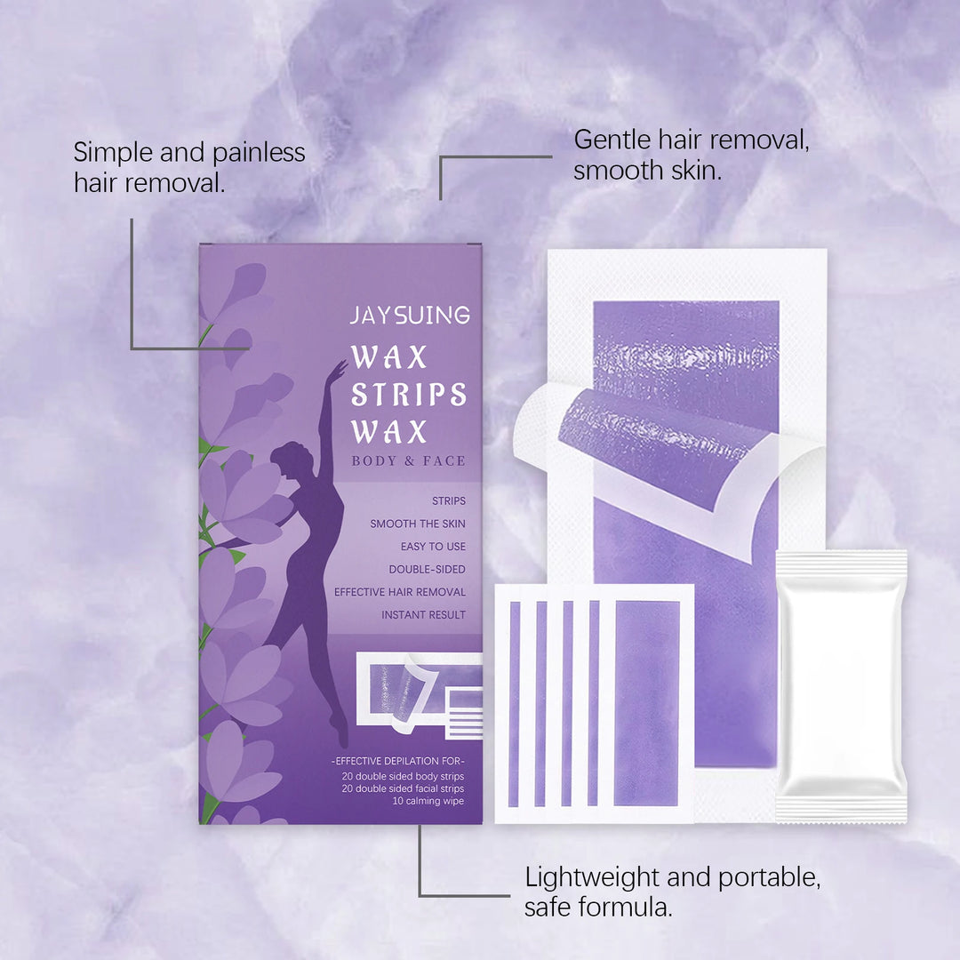 Jaysuing 1set Hair Removal Wax Strips Painless Body Thigh Armpit Depilatory Nourish Smooth Skin Refreshing Depilatory Wax Strips