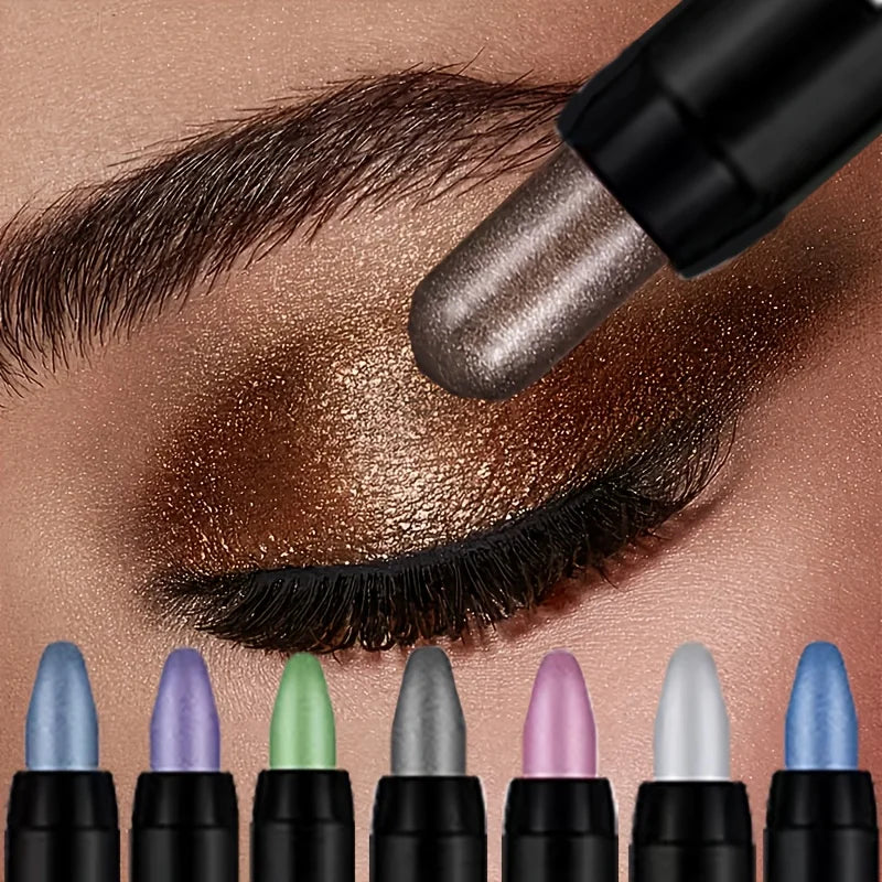 Waterproof Long-Lasting Highlighter Eyeshadow Stick with Rainbow Shimmer Effect | Long-Lasting, Rich Eye Makeup