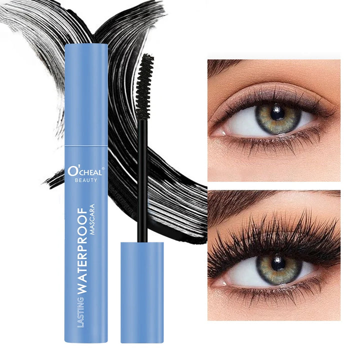 O‘CHEAL Waterproof Matte Mascara Lengthens 4D Curling Mascara Long Lasting Eyelashes Black Fiber Mascara Eye Cosmetic Makeup