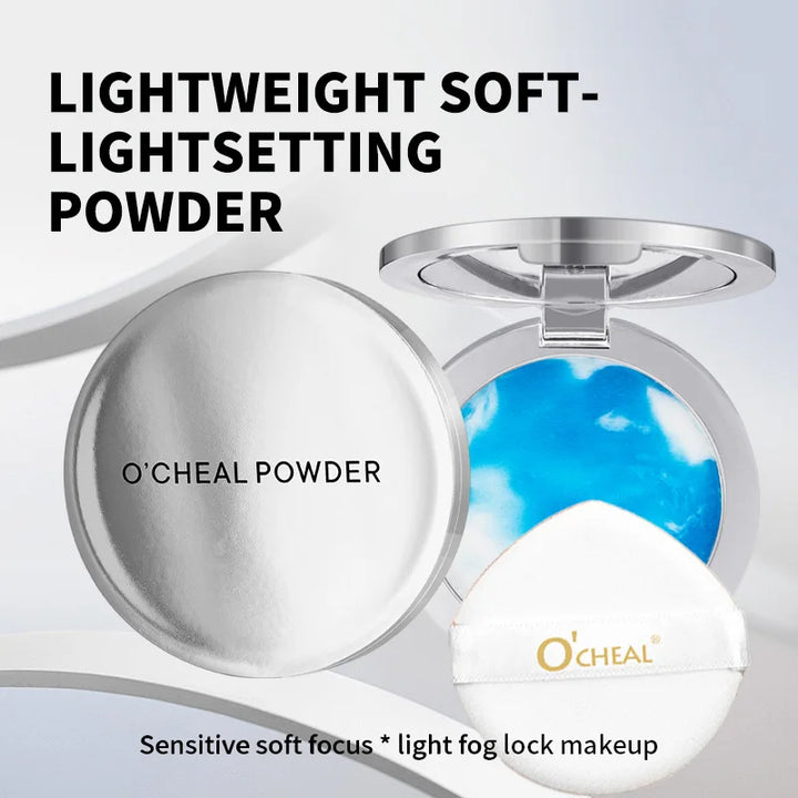 Ocheal Matte Face Powder Oil-control 24 Hours  Long Lasting Waterproof  Face Makeup Cosmetic Setting Compact Powder With Puff