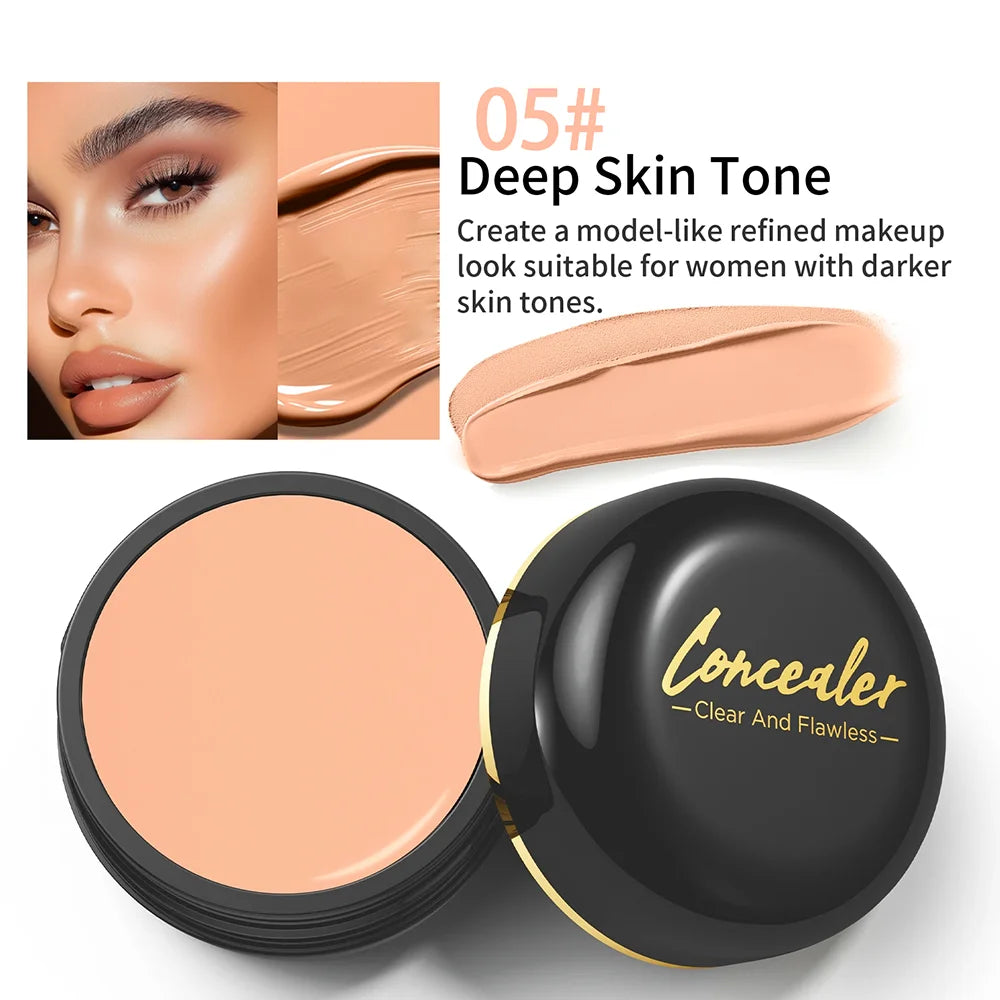 Full Coverage Waterproof Concealer – Hides Tattoos, Scars & Blemishes, Natural Matte Foundation for All Skin Tones, Long-Lasting