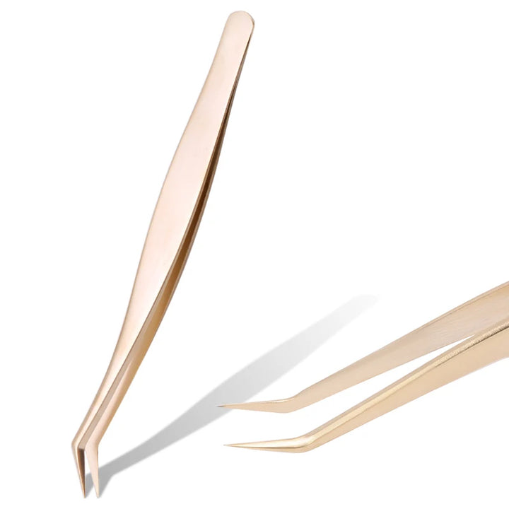 Stainless Steel Eyebrow False Eyelashes Tweezers Lashes Extension Nail Makeup Tool High Quality Fine Tip Profession Tweezer