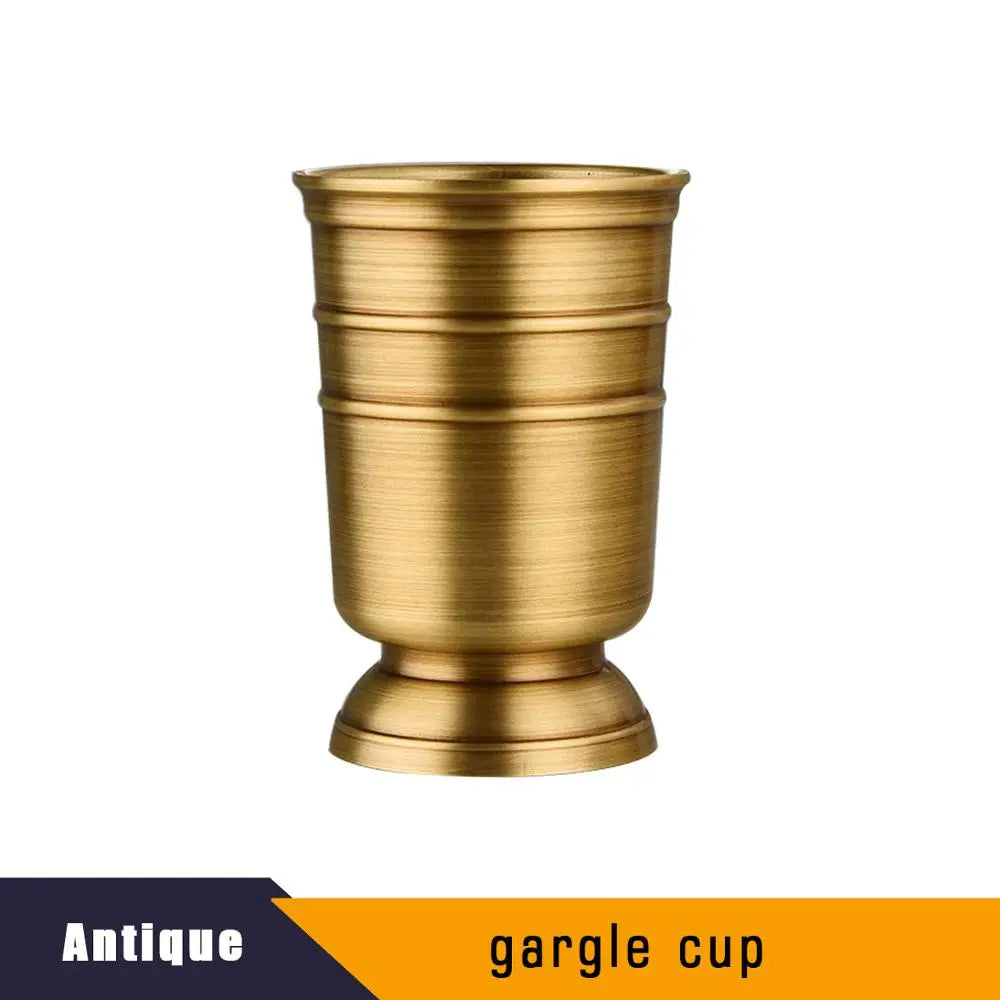 Antique Brass Soap Dish Liquid Soap Dispenser Toothbrush Holder Gargle Cup Storage Tank 5pcs Bathroom Accessory Set