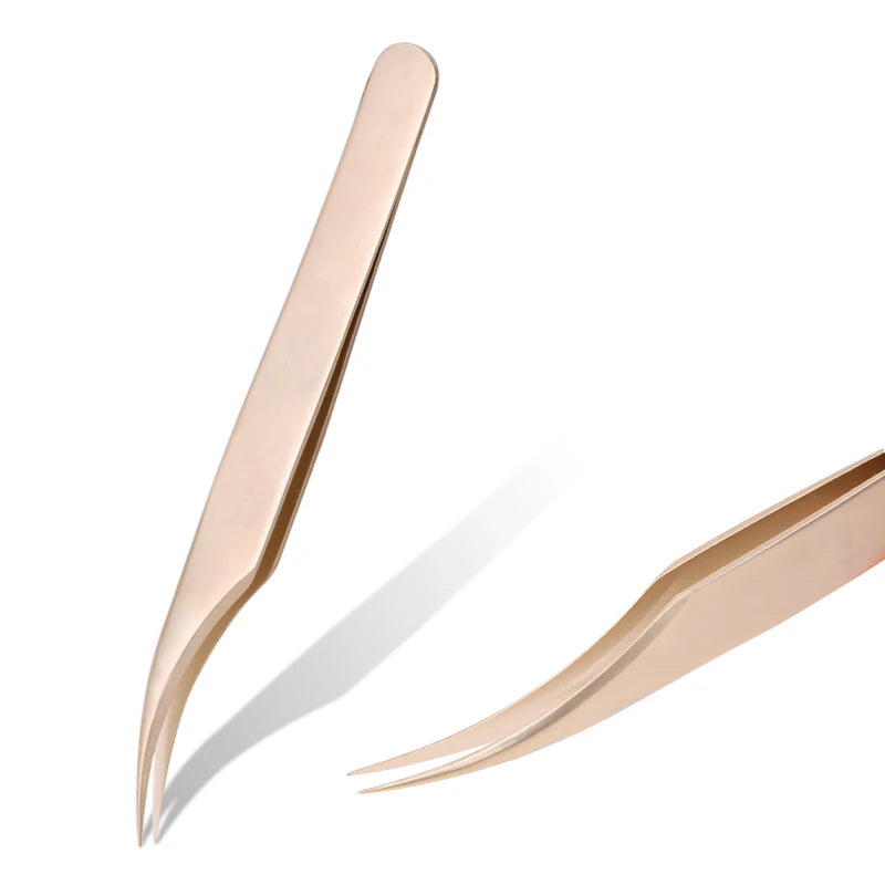 Stainless Steel Eyebrow False Eyelashes Tweezers Lashes Extension Nail Makeup Tool High Quality Fine Tip Profession Tweezer