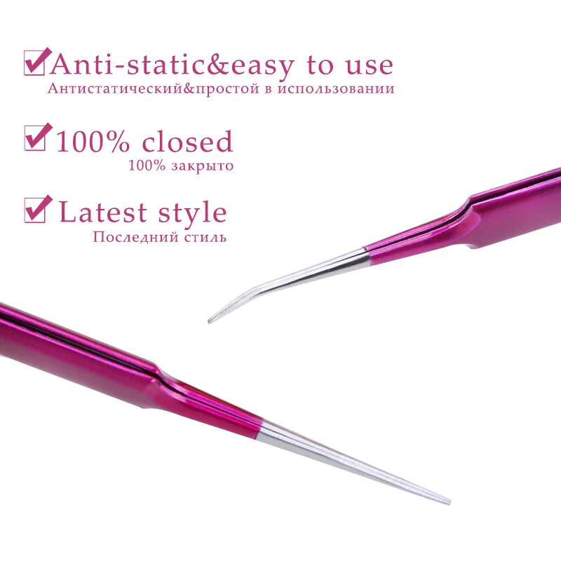 Stainless Steel Eyebrow False Eyelashes Tweezers Lashes Extension Nail Makeup Tool High Quality Fine Tip Profession Tweezer