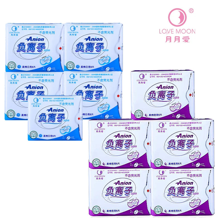 10Packs Anion Sanitary Pads for Women Feminine Care Daily Pad Hygiene Products Menstrual Period Napkins Vagina Panty Liners