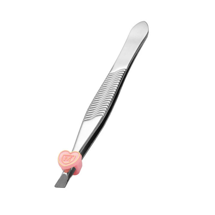 Eyebrow Tweezer Stainless Steel Beauty Clip Slant Tip Flat Tip Eyebrow Tweezer Clip for Eyebrow Trimming Face Hair Removal Tools