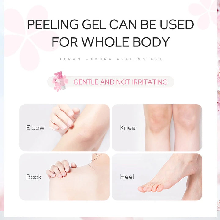 LAIKOU Exfoliating Face Scrub Peeling Gel Moisturizing Whitening Sakura Japan Remove Blackhead Acne Detoxifies & Clean All Skin