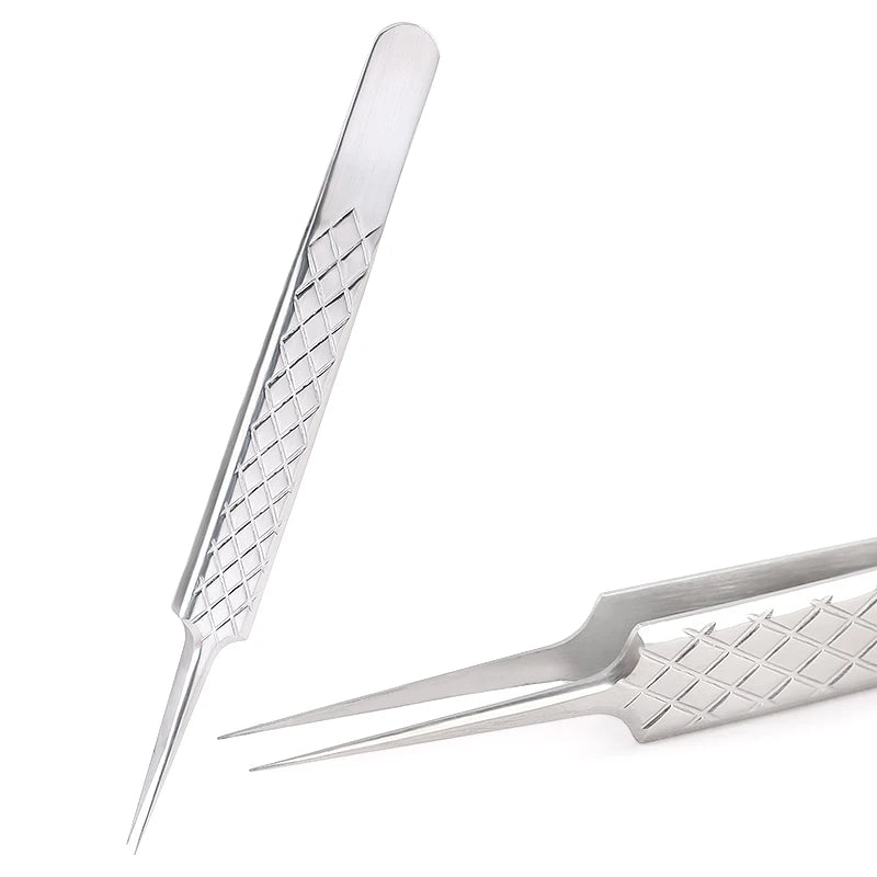 Stainless Steel Eyebrow False Eyelashes Tweezers Lashes Extension Nail Makeup Tool High Quality Fine Tip Profession Tweezer