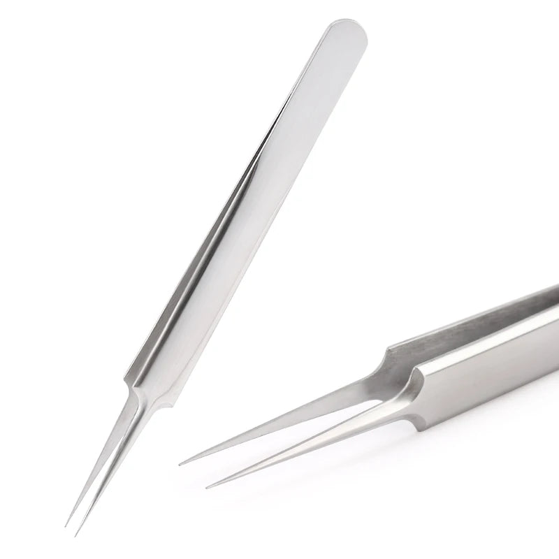 Stainless Steel Eyebrow False Eyelashes Tweezers Lashes Extension Nail Makeup Tool High Quality Fine Tip Profession Tweezer