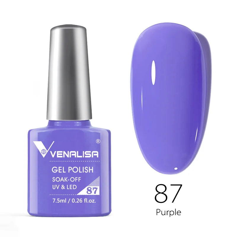 VENALISA 7.5ml Nail Gel Polish VIP4 HEMA Free Semi Permanent Soak off UV LED Nail Gel Varnish Full Coverage Nail Gel Lacquer