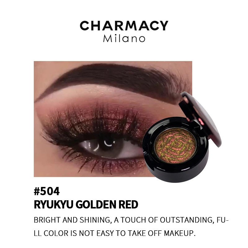 CHARMACY Chameleon Glitter Eyeshadow Insane Shifters Long Lasting Single Shimmer Eyeshadows Eye Makeup Cosmetic for Women