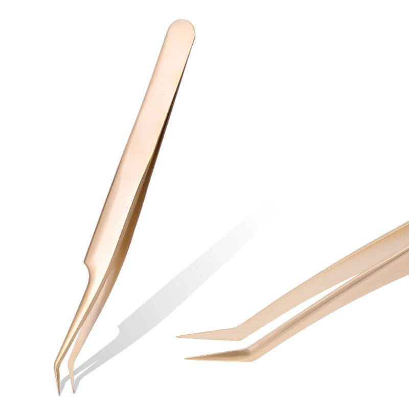 Stainless Steel Eyebrow False Eyelashes Tweezers Lashes Extension Nail Makeup Tool High Quality Fine Tip Profession Tweezer
