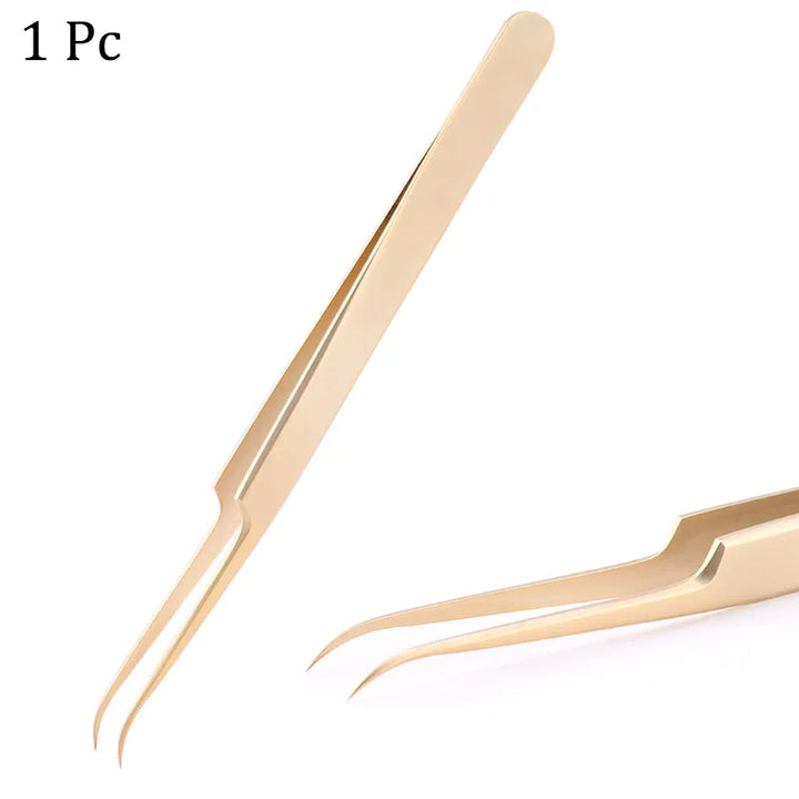 Stainless Steel Eyebrow False Eyelashes Tweezers Lashes Extension Nail Makeup Tool High Quality Fine Tip Profession Tweezer