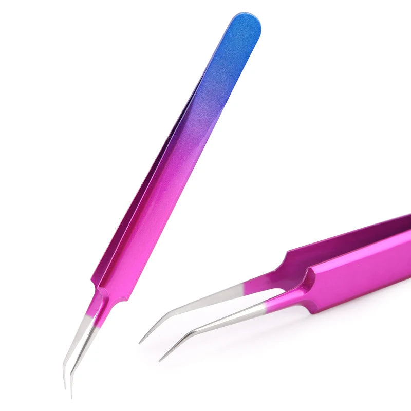 Stainless Steel Eyebrow False Eyelashes Tweezers Lashes Extension Nail Makeup Tool High Quality Fine Tip Profession Tweezer