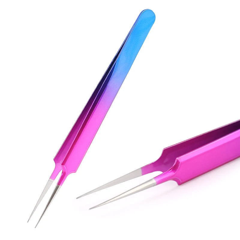 Stainless Steel Eyebrow False Eyelashes Tweezers Lashes Extension Nail Makeup Tool High Quality Fine Tip Profession Tweezer